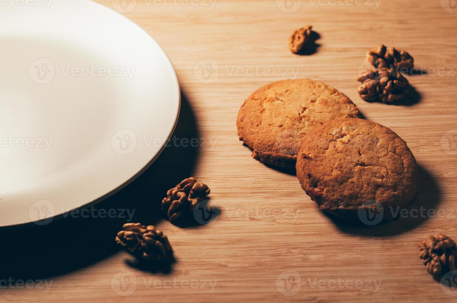 süße Kekse mit Nüssen foto