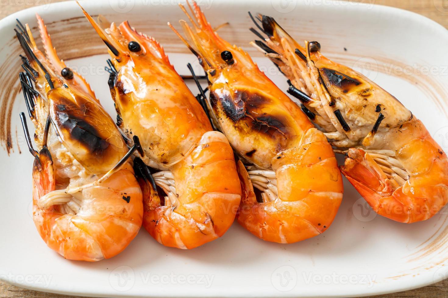 gegrillte Flussgarnelen oder Shrimps nach Meeresfrüchte-Art foto