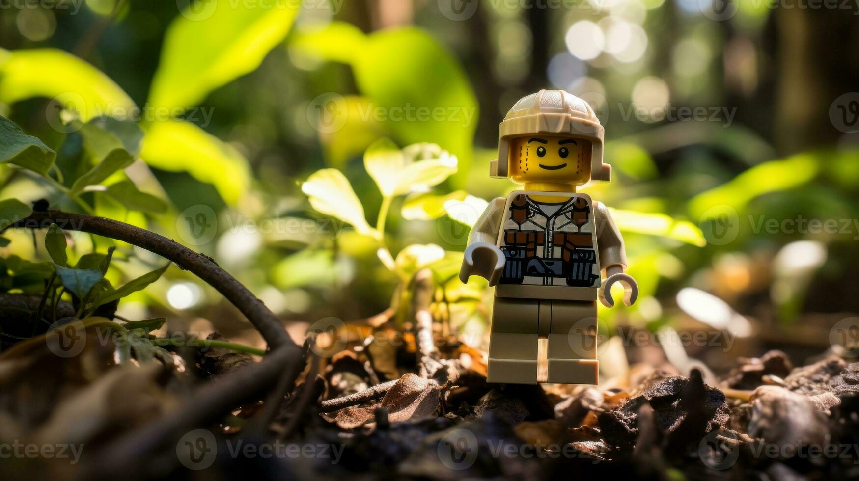 das Epos Suche von Lego Abenteurer ai generativ foto