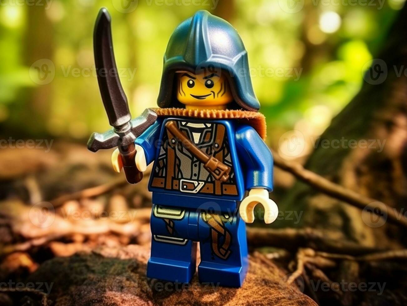 das Epos Suche von Lego Abenteurer ai generativ foto