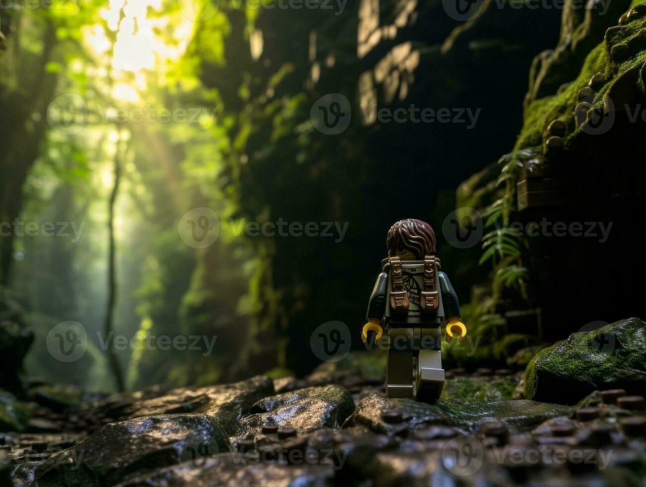 das Epos Suche von Lego Abenteurer ai generativ foto