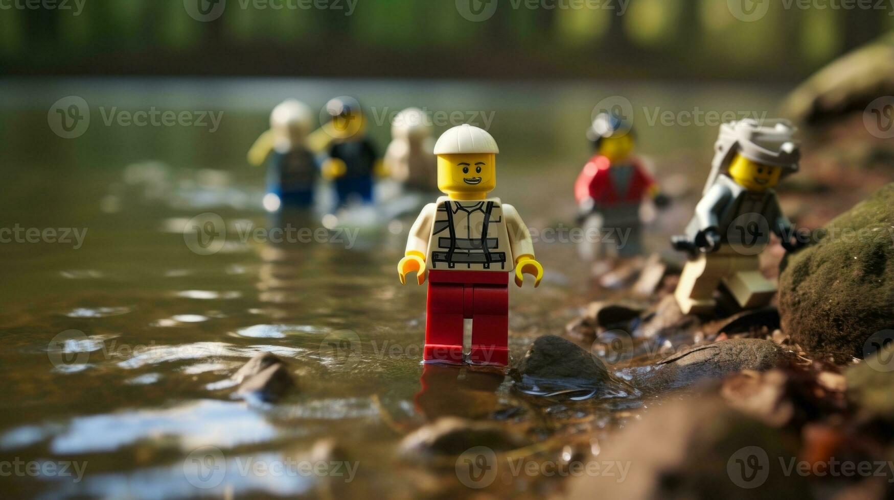 das Epos Suche von Lego Abenteurer ai generativ foto