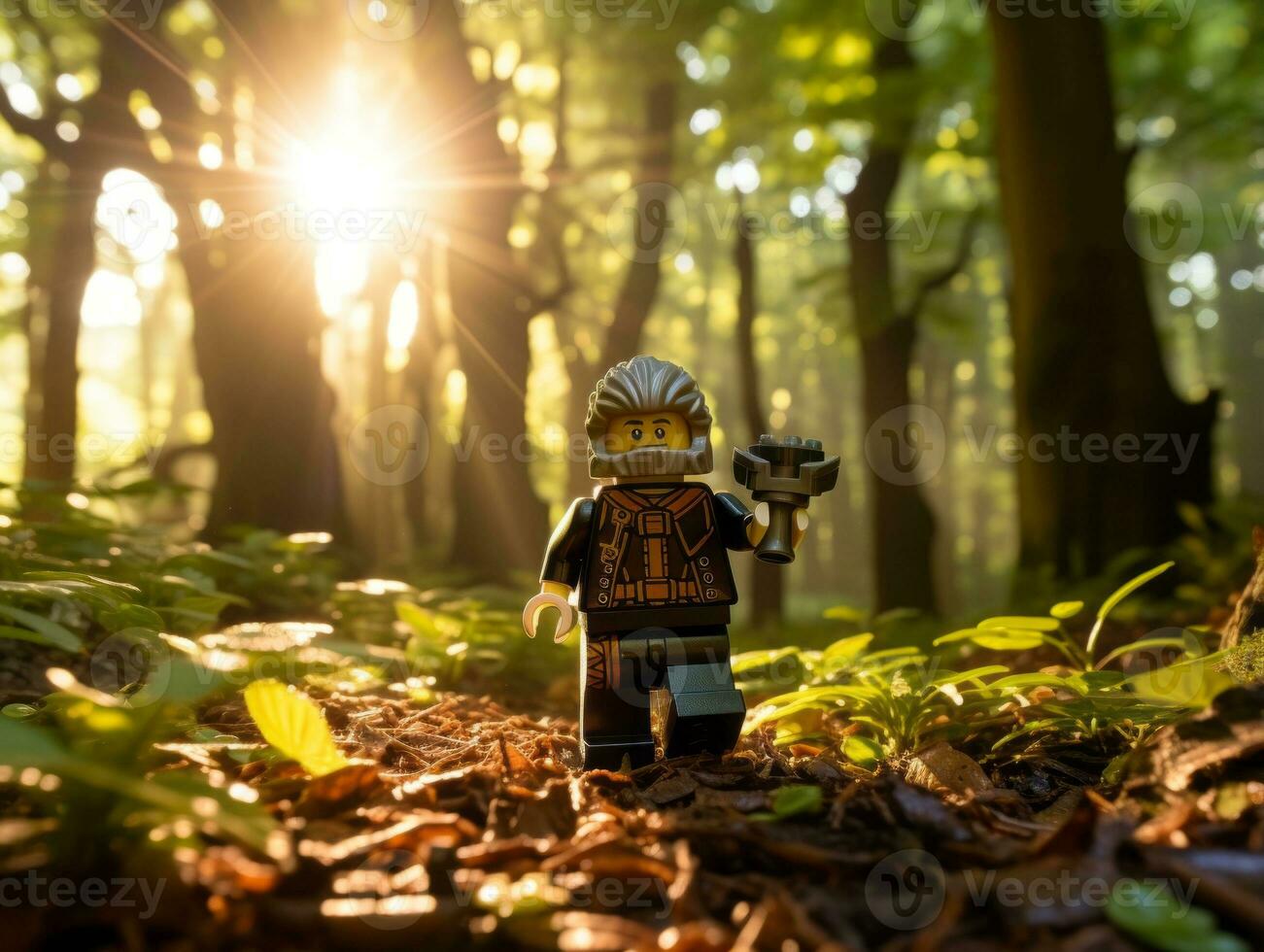 das Epos Suche von Lego Abenteurer ai generativ foto