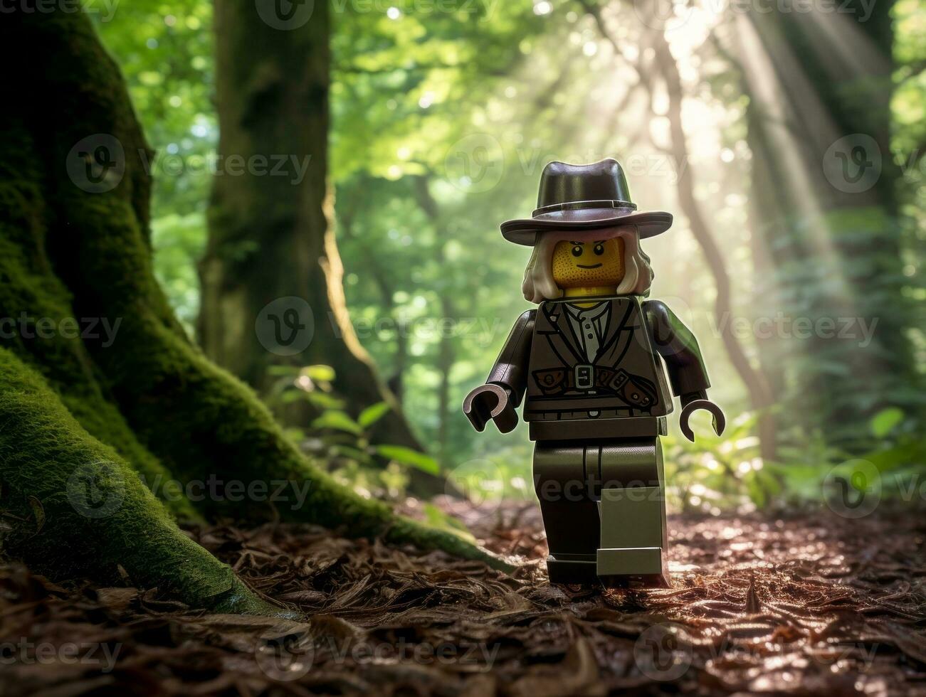 das Epos Suche von Lego Abenteurer ai generativ foto