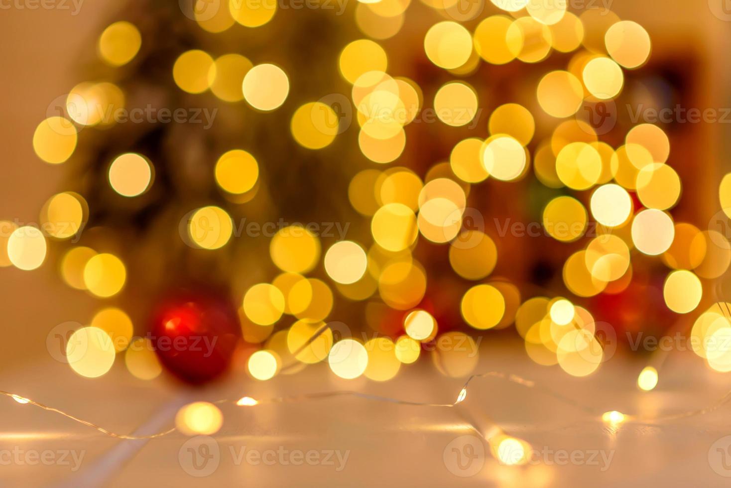 Weihnachten defocus festliches Design, defokussierte Girlandenlichter foto