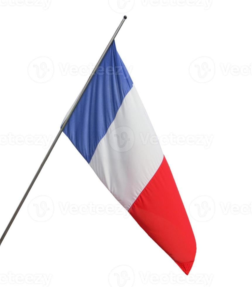 französische flagge von frankreich isoliert foto