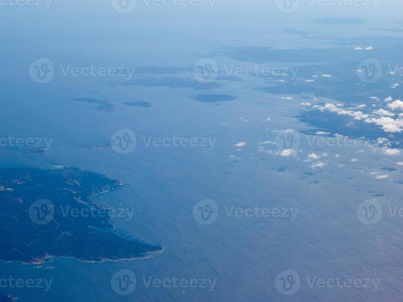 Luftaufnahme von Korsika foto