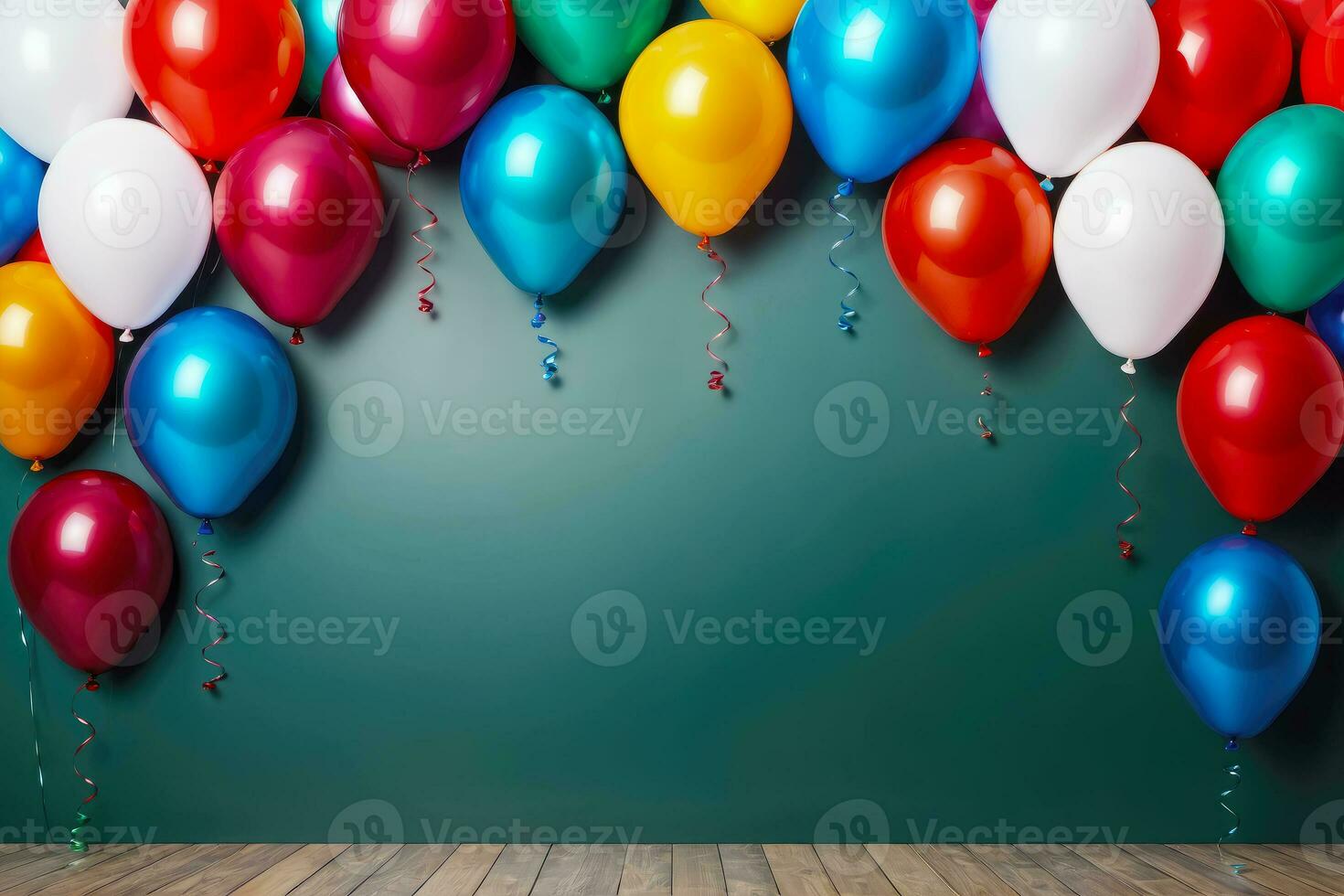 Urlaub Party Atmosphäre, Weihnachten Luftballons Hintergrund, ai generiert foto