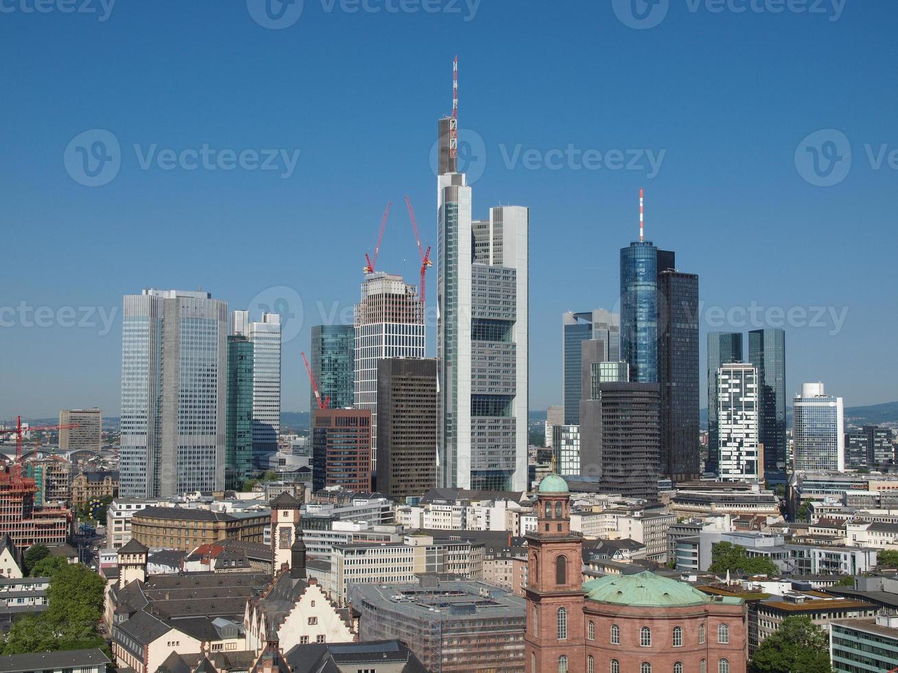 Luftaufnahme von Frankfurt foto