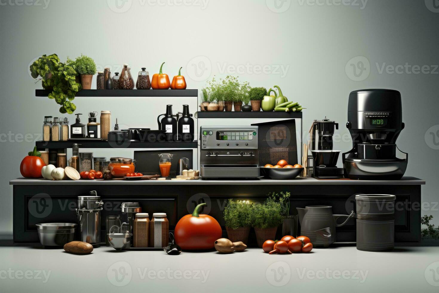 3d Küche auf ein isoliert Hintergrund Fachmann Werbung Fotografie ai generiert foto
