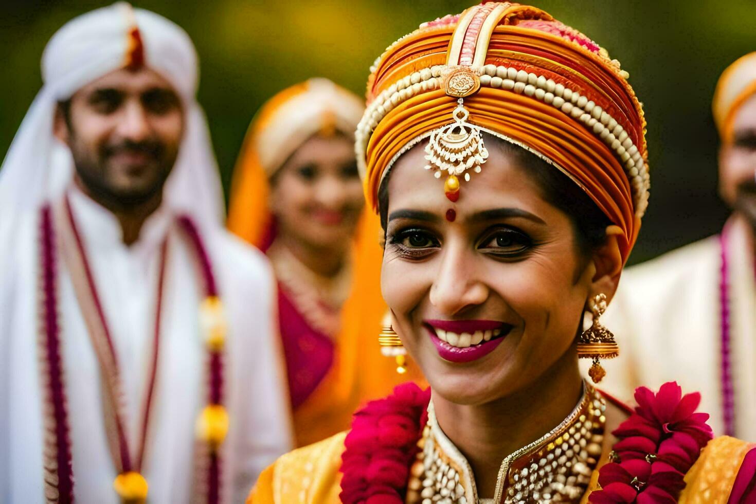 indisch Hochzeit Fotografie im Neu York Stadt. KI-generiert foto