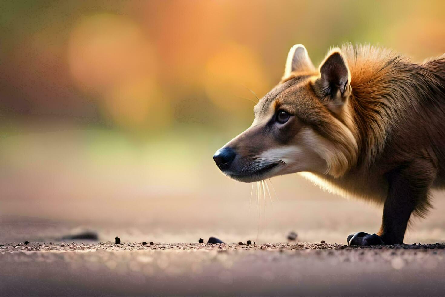 ein klein Hund ist Stehen auf das Boden. KI-generiert foto