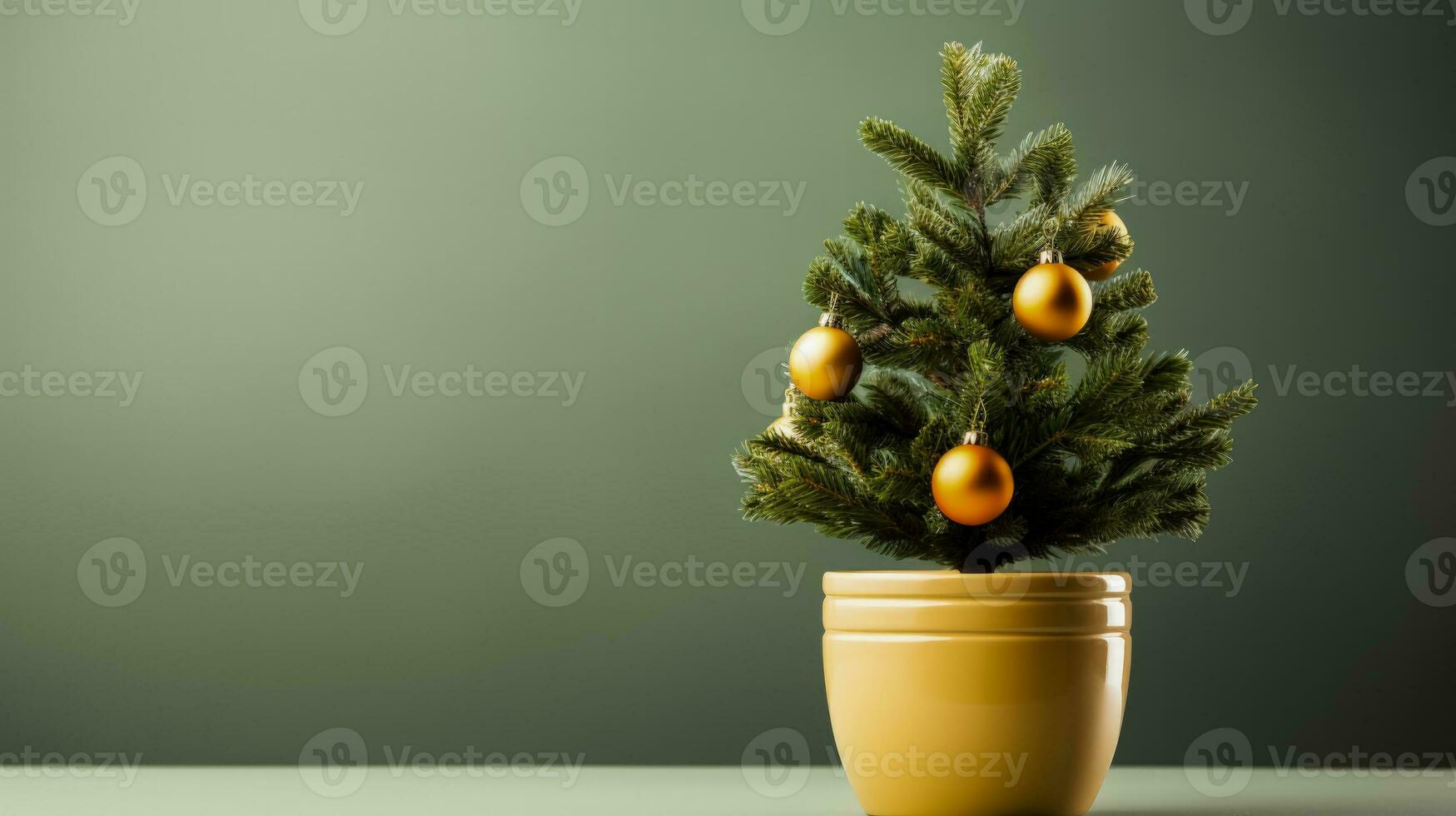 Leben eingetopft Weihnachten Baum zum nachhaltig Feier isoliert auf ein Gradient Hintergrund foto