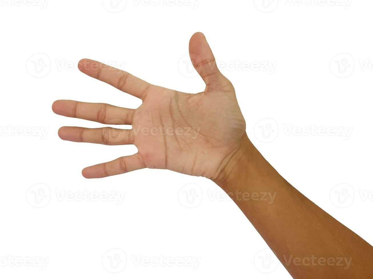 Hand Mann auf Weiß Hintergrund foto