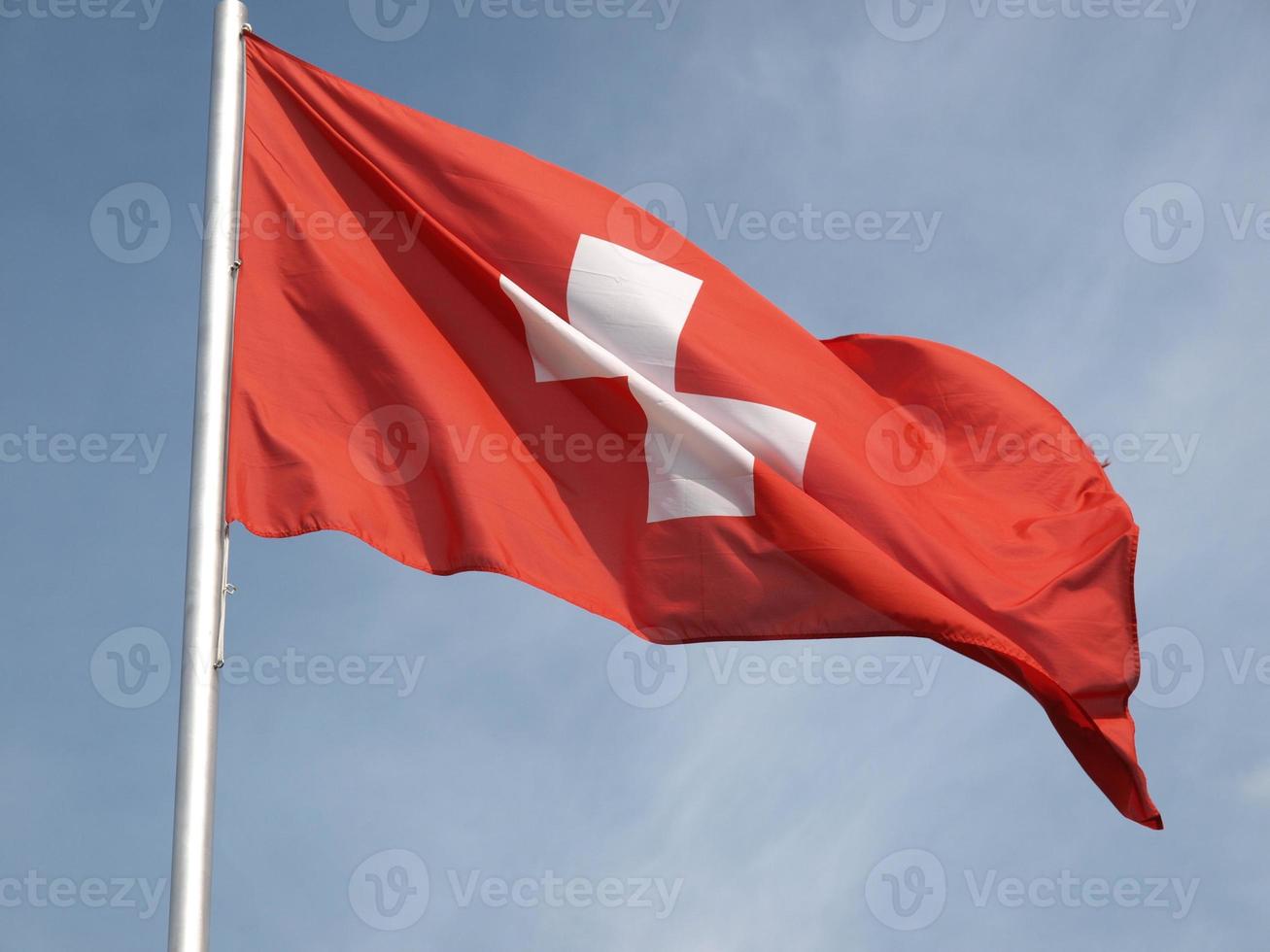 Flagge der Schweiz sw foto