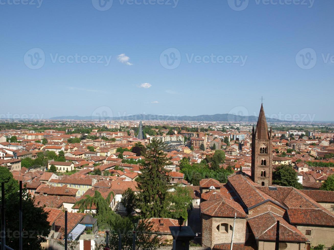 Turin-Panorama von den Rivoli-Hügeln aus gesehen foto