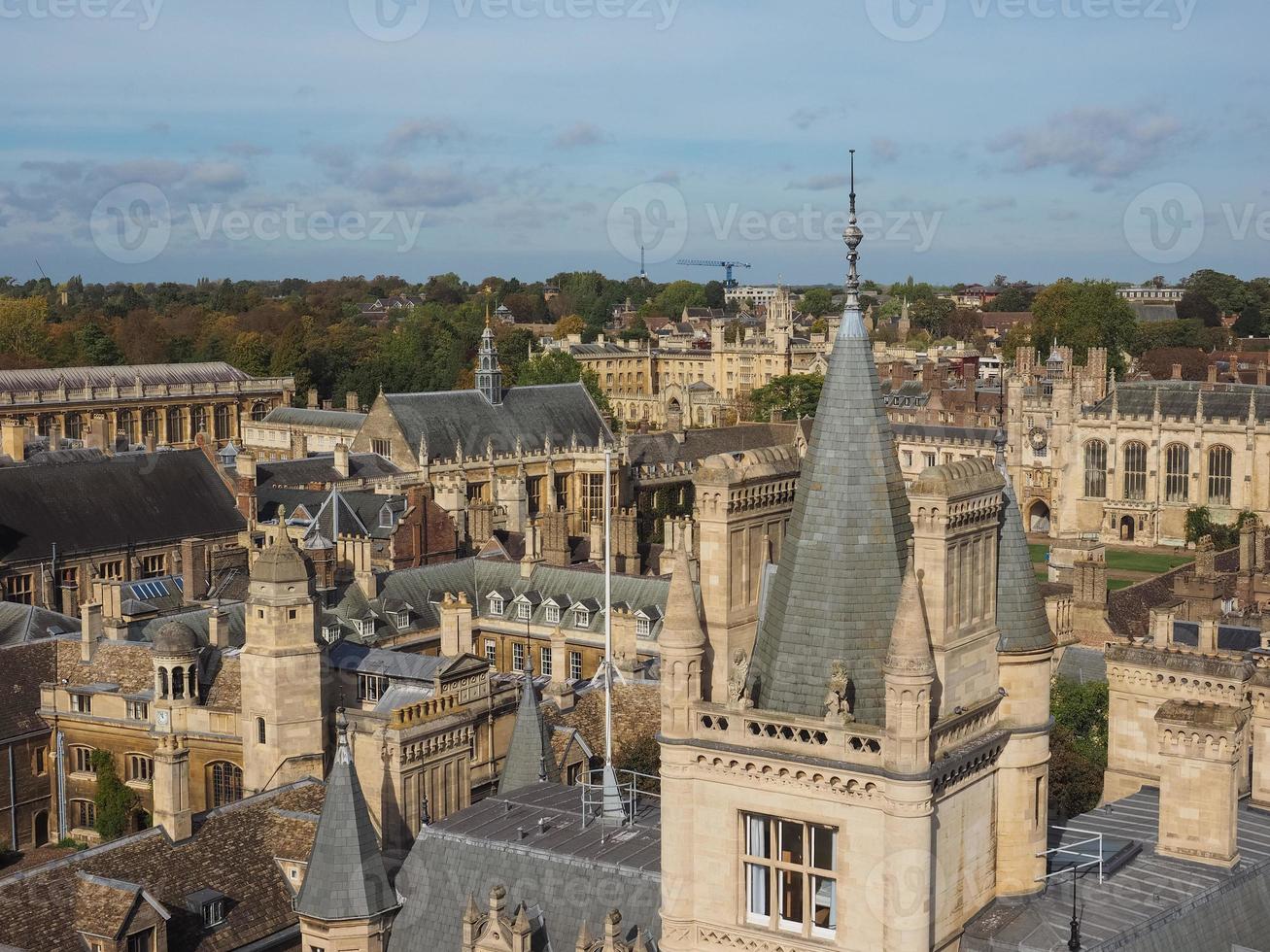 Luftaufnahme von Cambridge foto