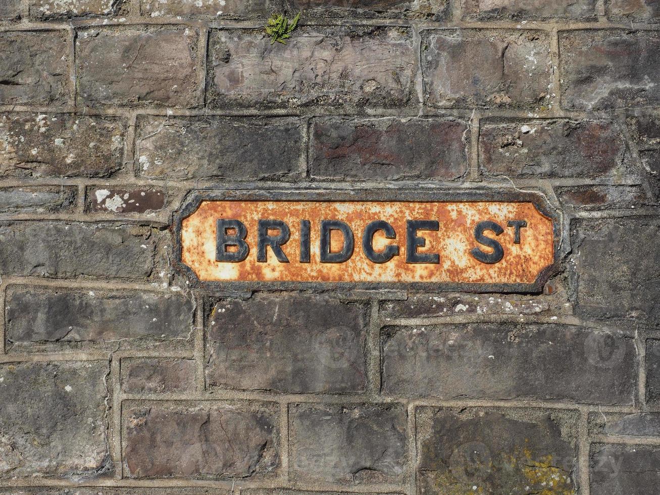 Bridge-Stree-Schild in Chepstow foto