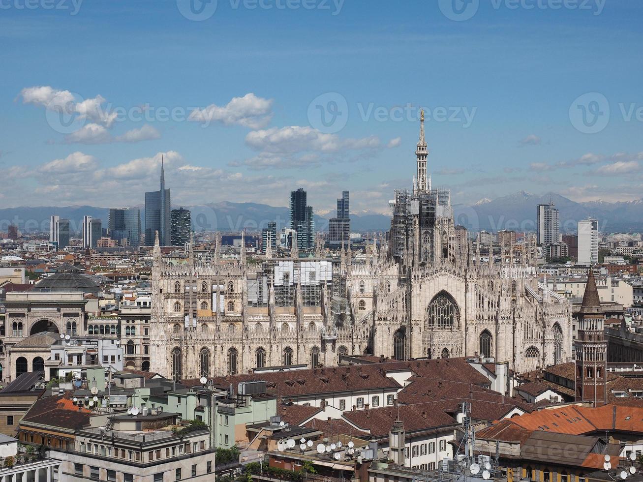 Luftaufnahme von Mailand, Italien foto