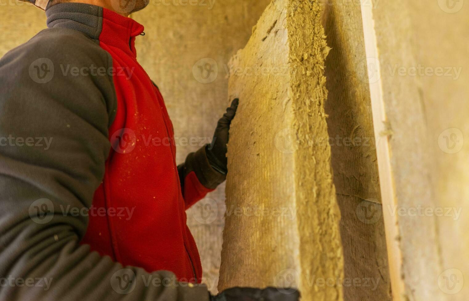 Gebäude Rahmen Isolierung mit Mineral wolle Isolator foto