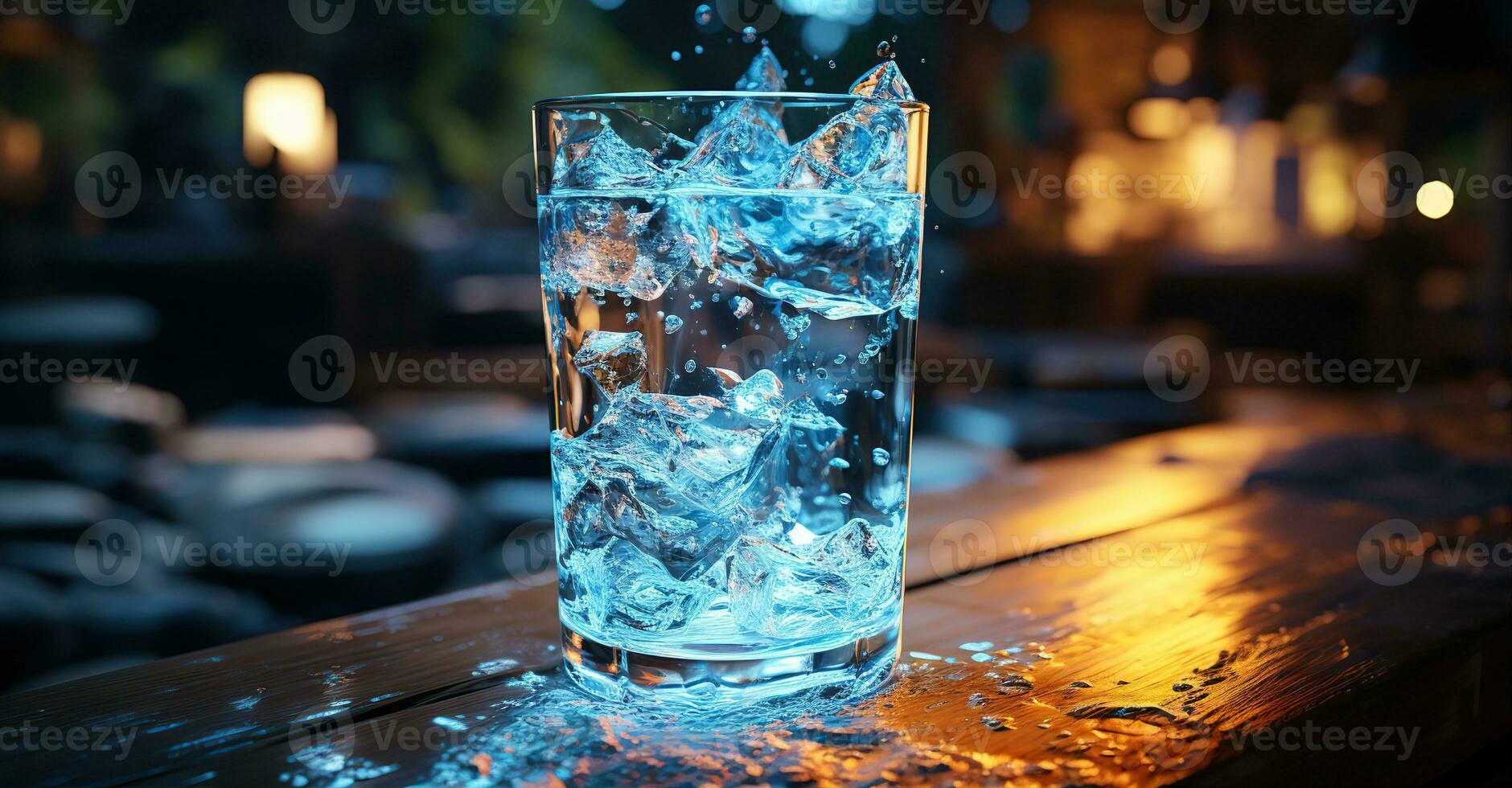 Glas von Wasser Sein gefüllt mit Wasser. erstellt mit generativ ai foto