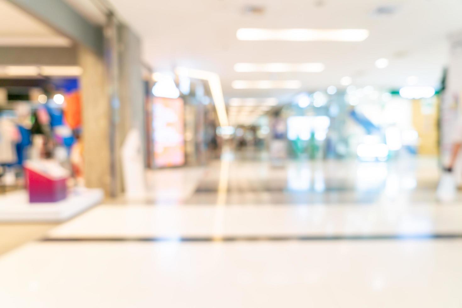 abstrakter Unschärfe-Shop und Einzelhandelsgeschäft im Einkaufszentrum für Hintergrund foto