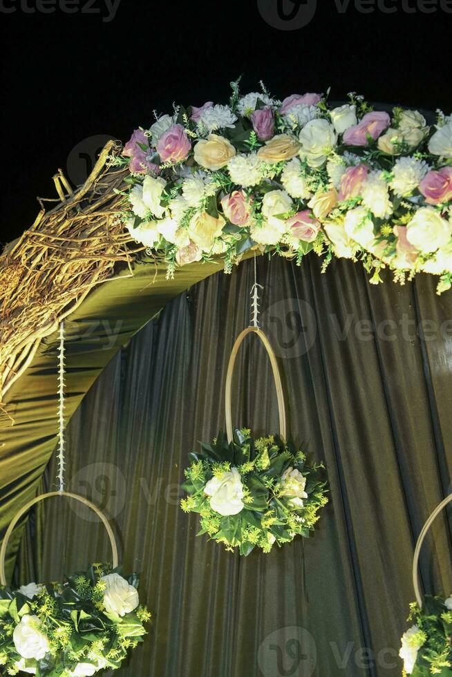 ein schön Blume Hochzeit dekoriert im Indien foto