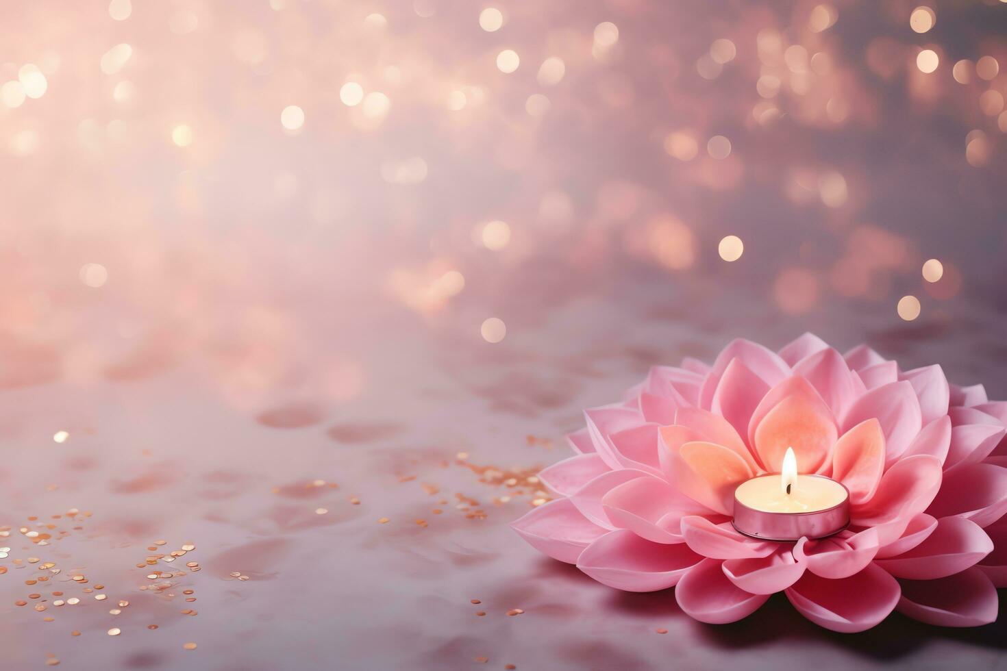 Rosenwasser Diwali Hintergrund, ai generiert foto