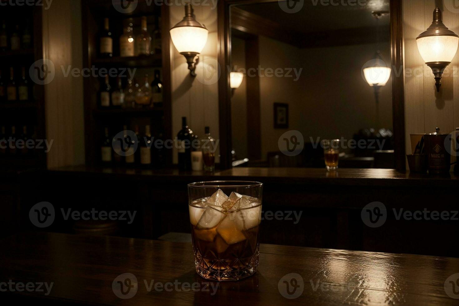 Whiskey Genuss ein Toast zu Eleganz. ai generiert. foto