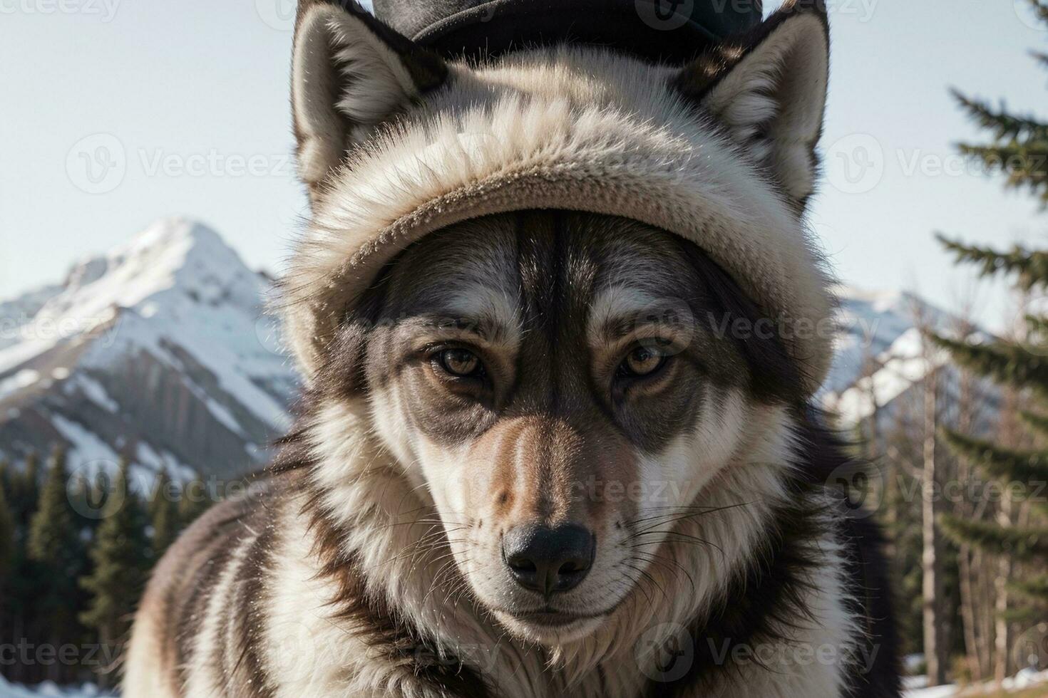 das adrett Wolf ein majestätisch Outfit im das wild. ai generiert. foto