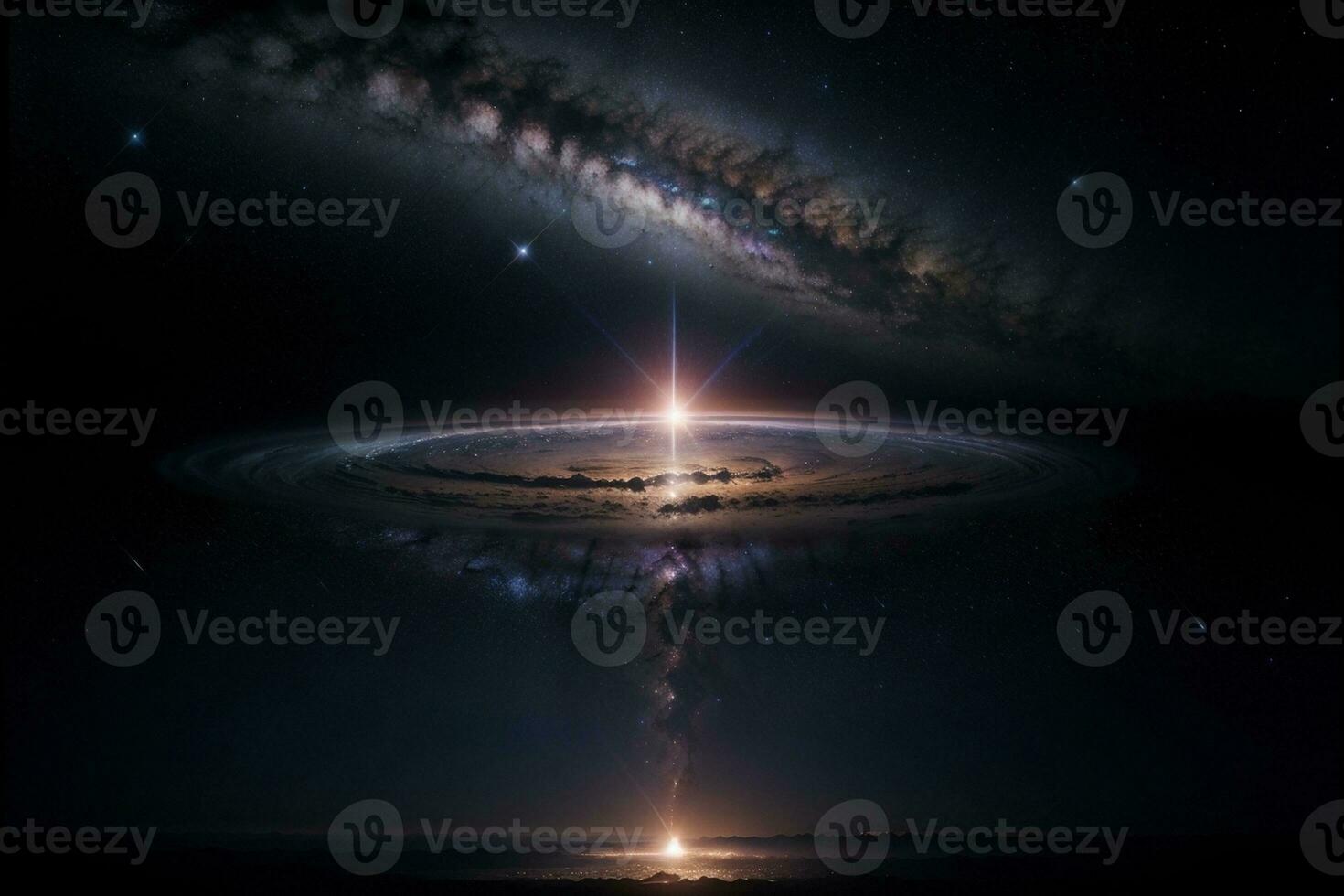 himmlisch Symphonie erkunden das Wunder von das galaktisch Universum. ai generiert. foto