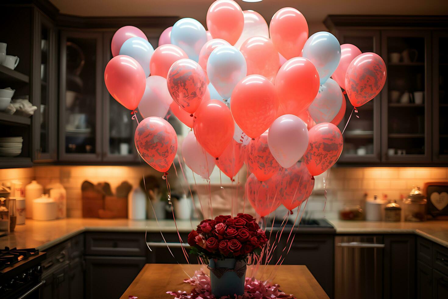 feiern Valentinstag Glückseligkeit mit endlos Romantik, Freude, und Zuneigung. ai generativ foto