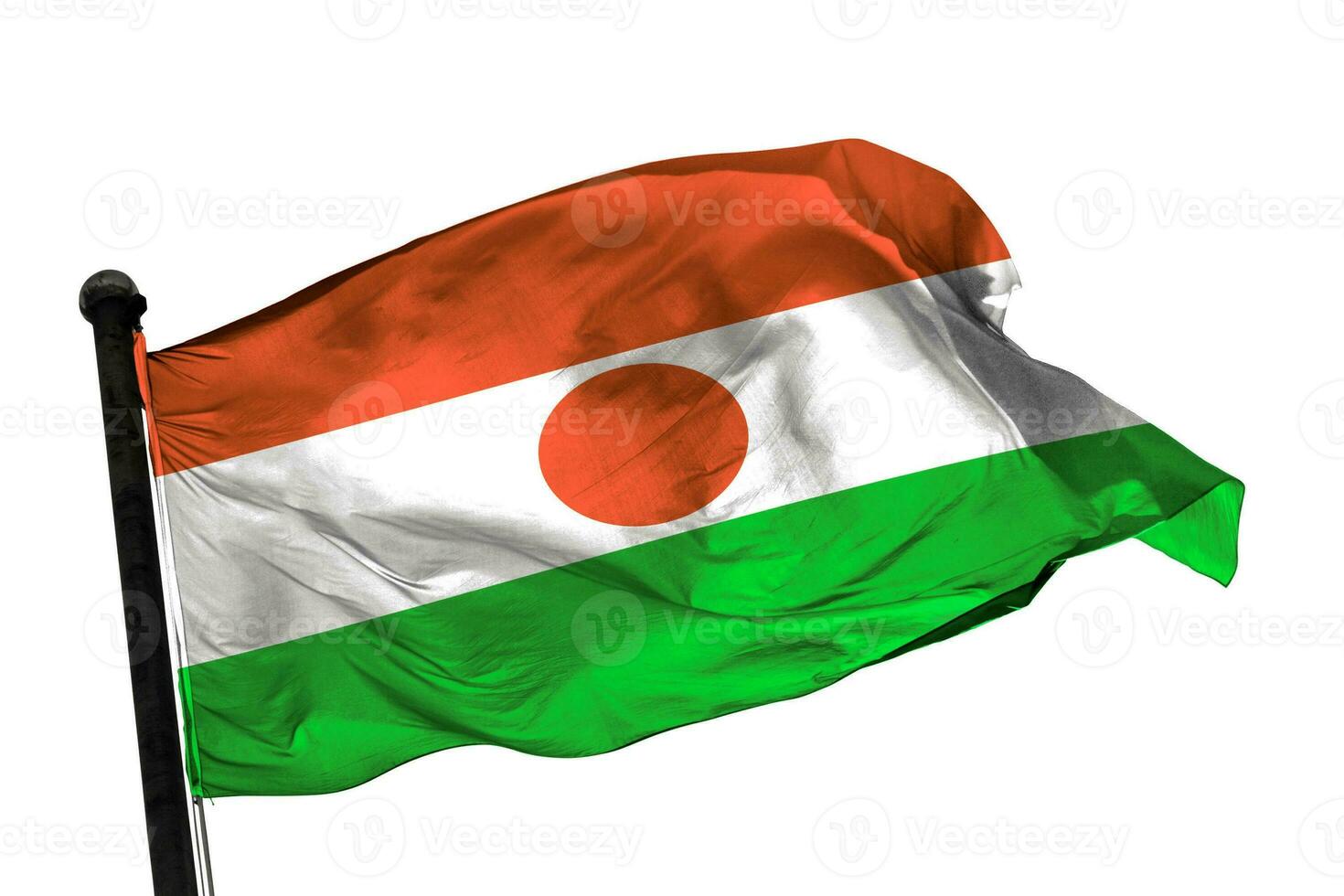 Niger Flagge auf ein Weiß Hintergrund. - - Bild. foto