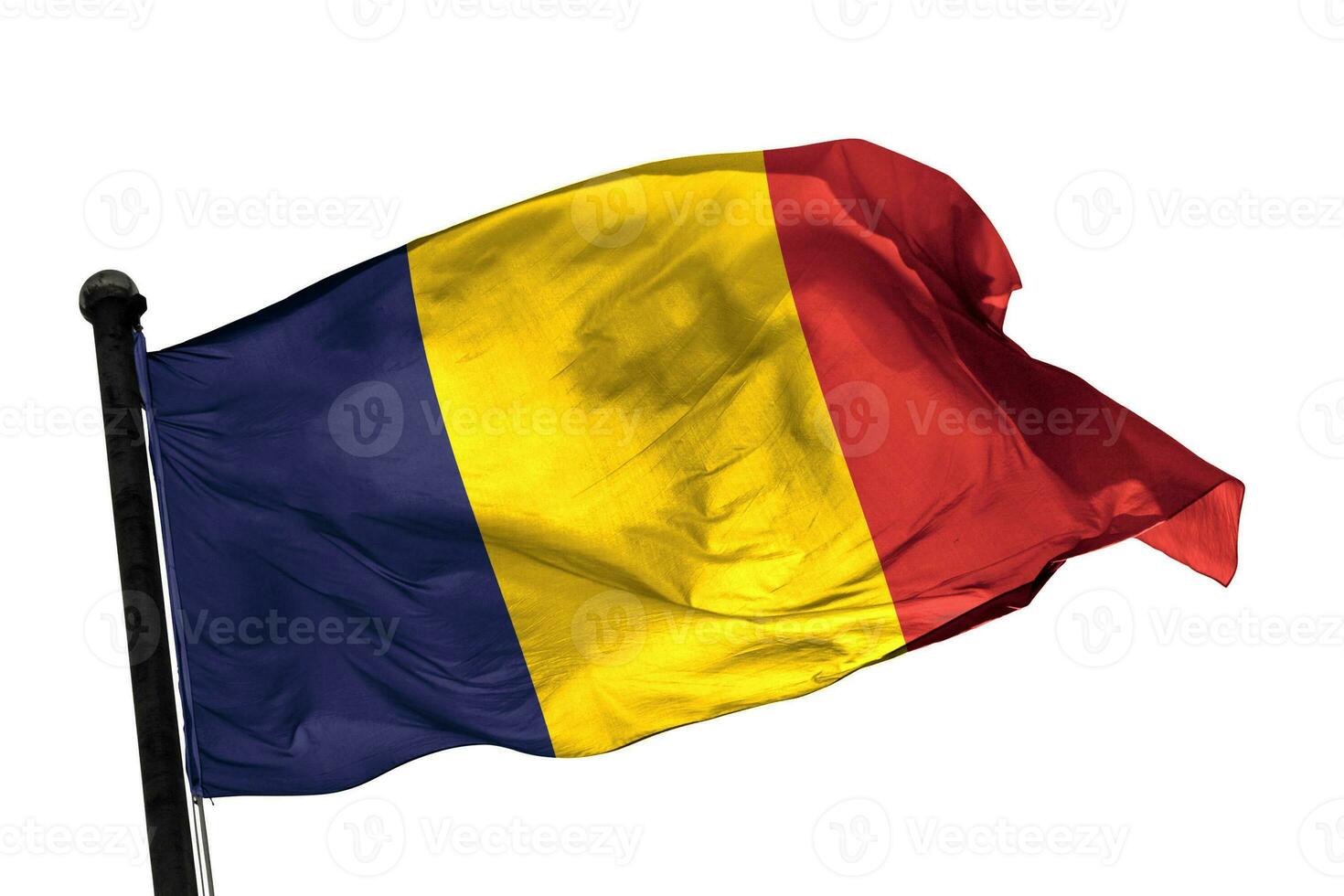 Tschad Flagge auf ein Weiß Hintergrund. - - Bild. foto