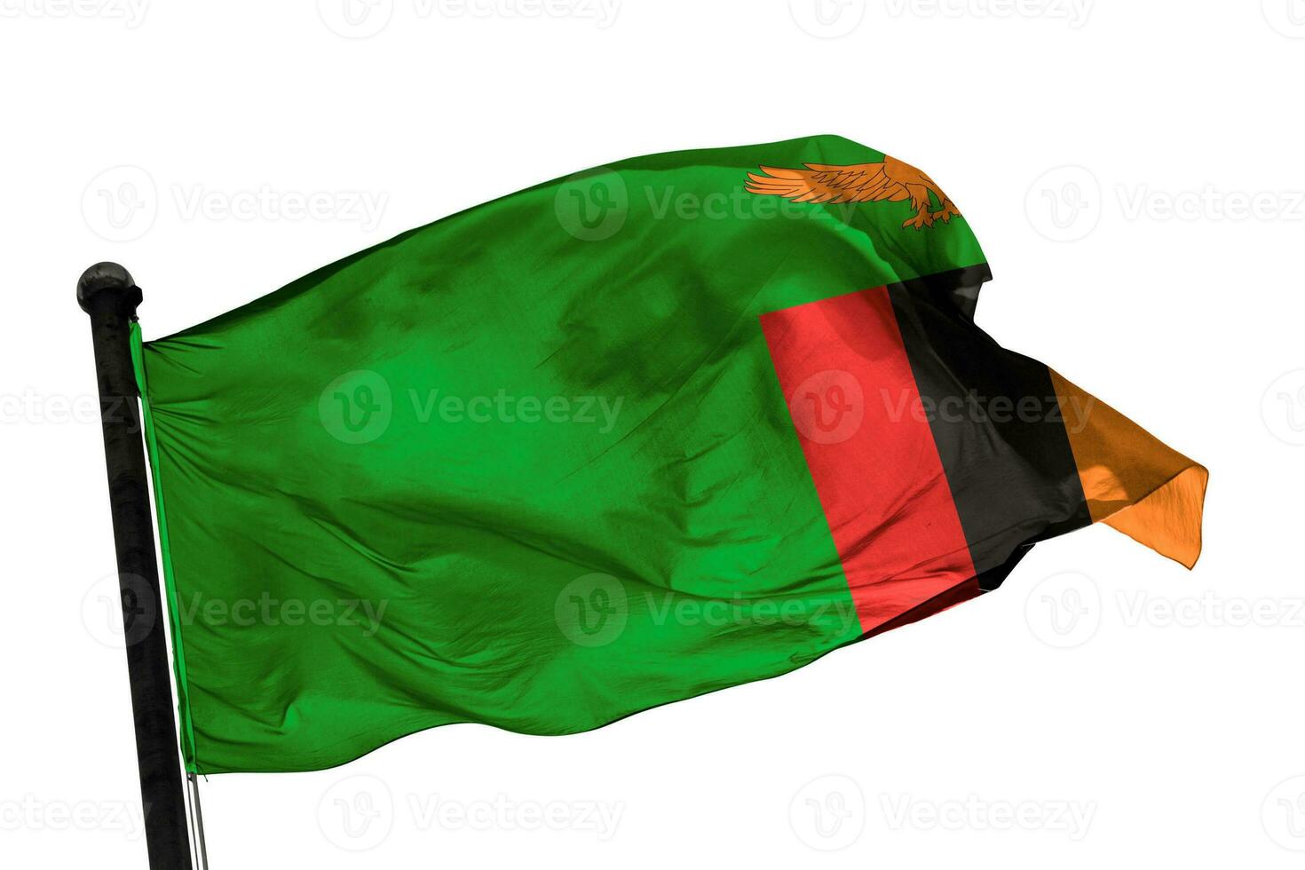 Sambia Flagge auf ein Weiß Hintergrund. - - Bild. foto