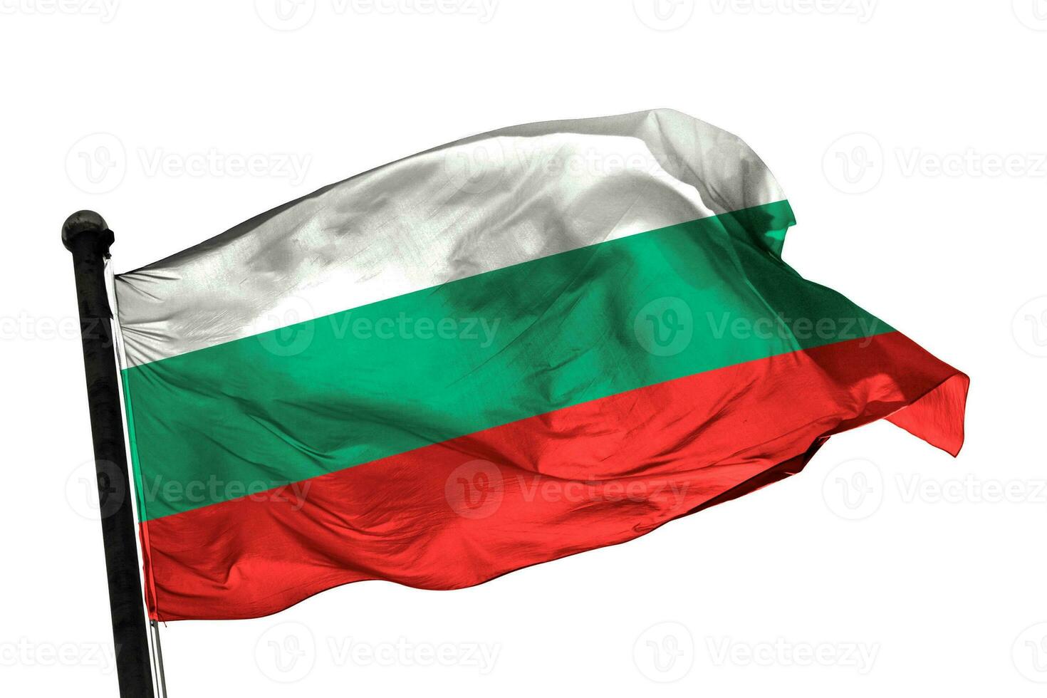 Bulgarien Flagge auf ein Weiß Hintergrund. - - Bild. foto