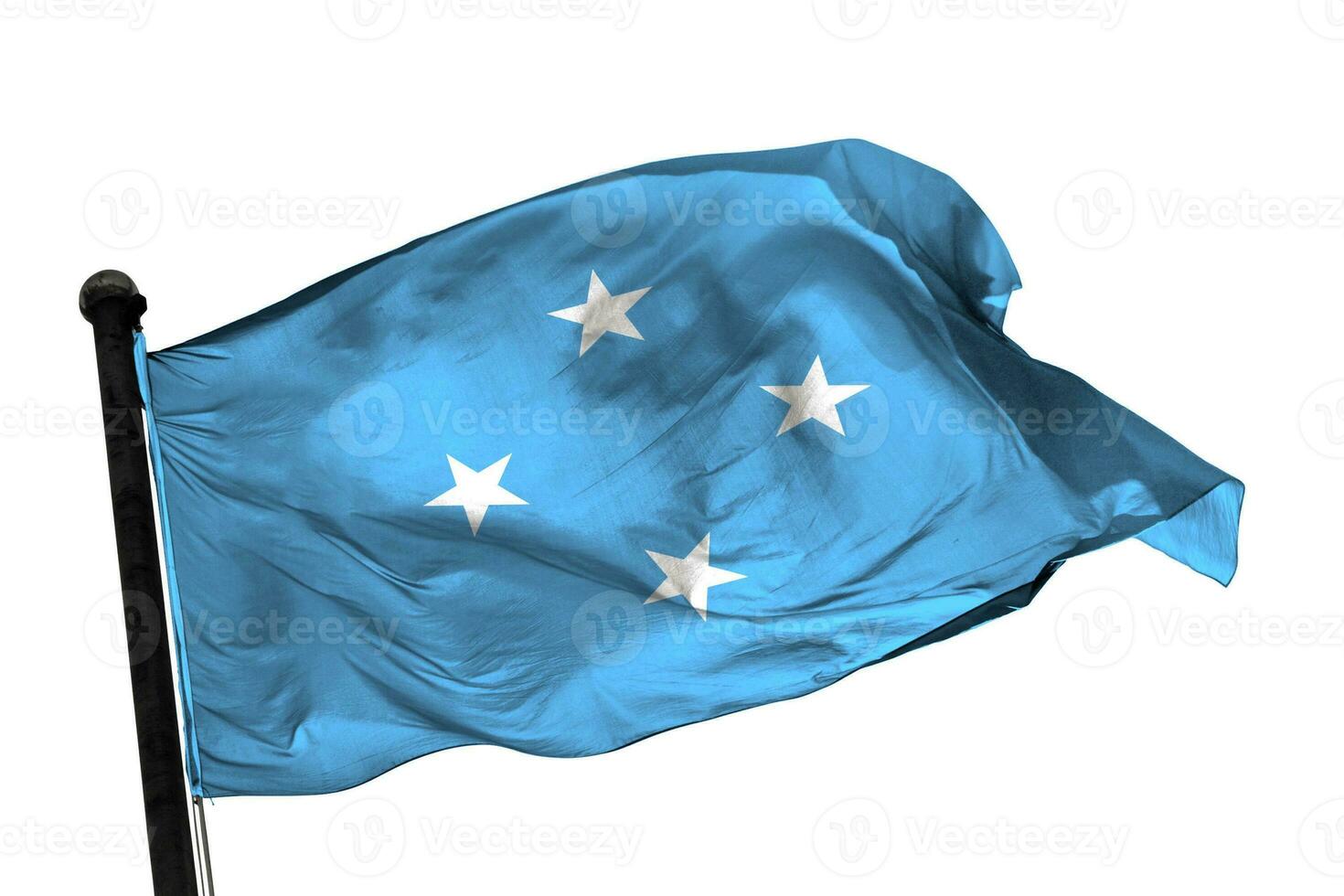 Mikronesien Flagge auf ein Weiß Hintergrund. - - Bild. foto