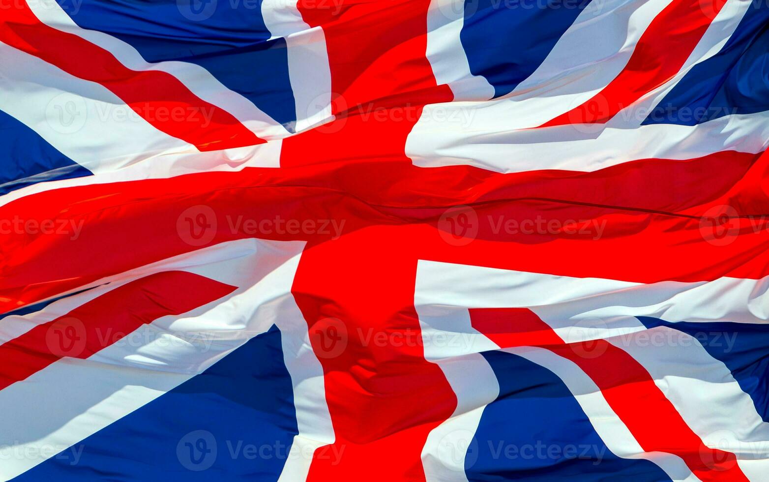 Union Jack Flagge winken im das Wind, vereinigt Königreich von großartig Großbritannien und Nord Irland foto