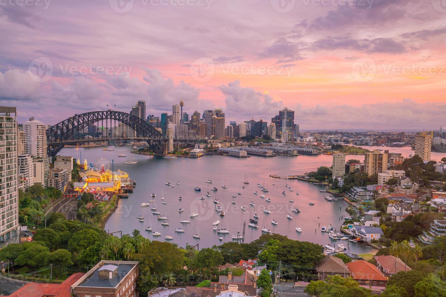 Skyline der Innenstadt von Sydney foto