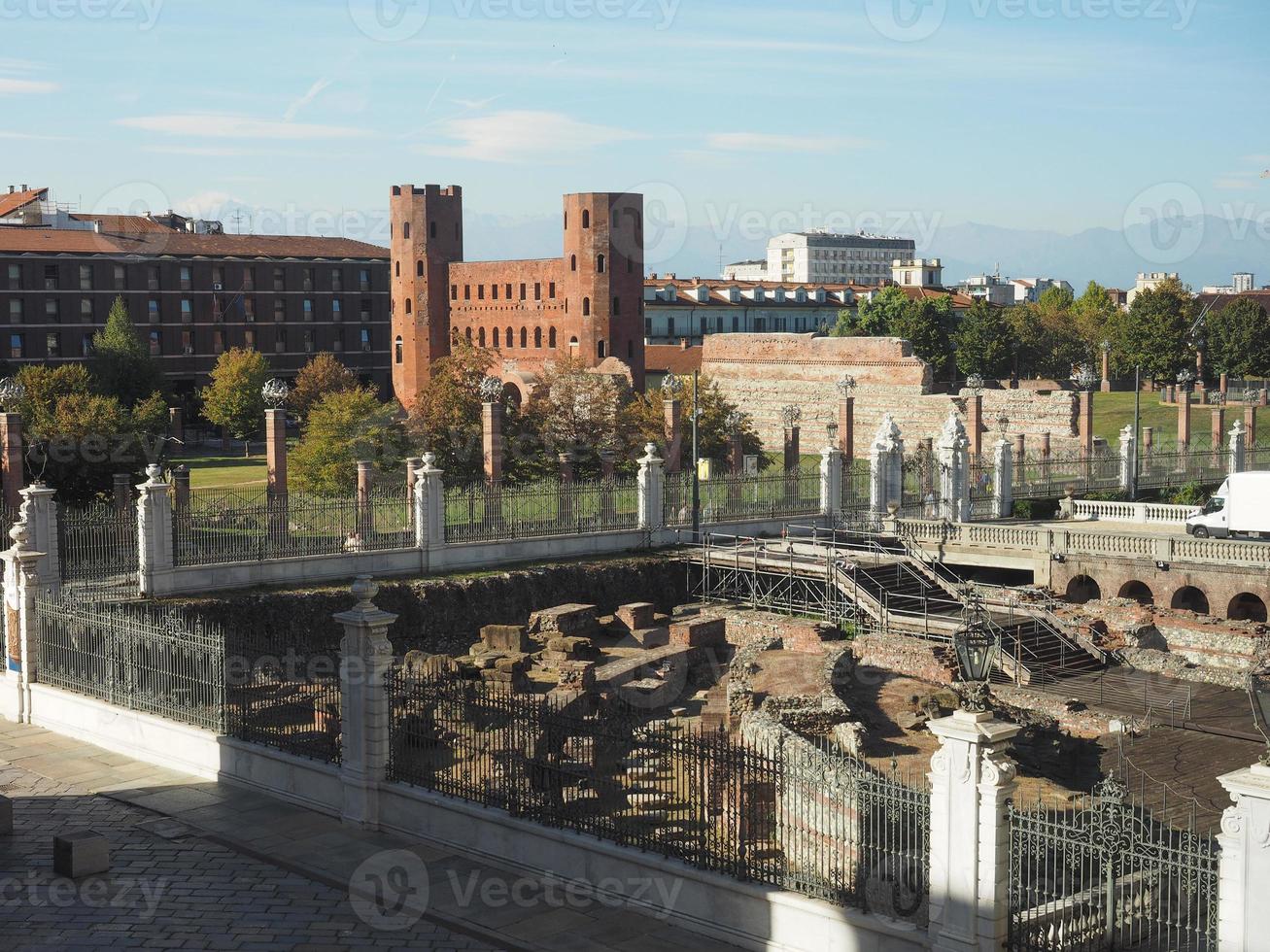 Porta Palatina Palatin Tor in Turin foto