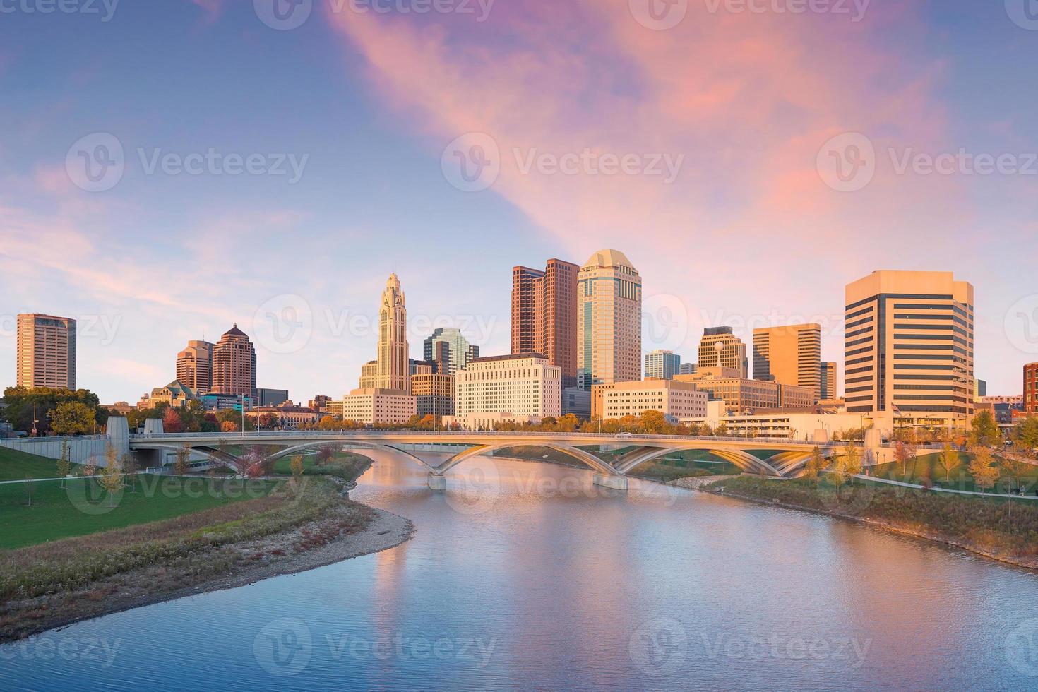 Blick auf die Innenstadt von Columbus Ohio foto