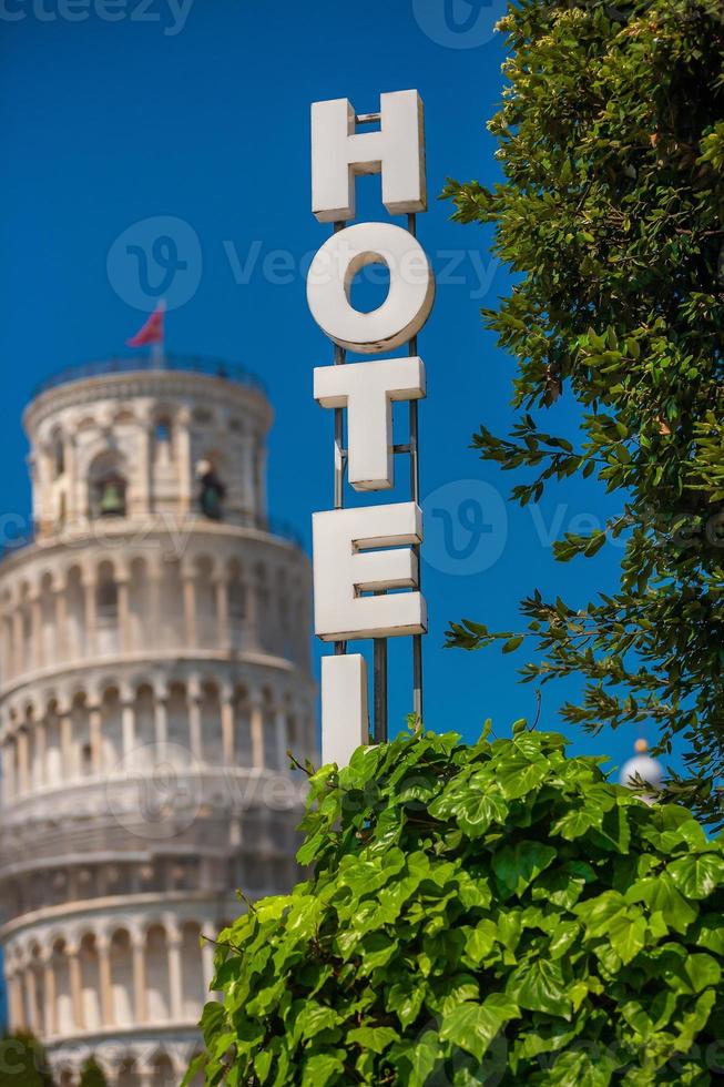 der schiefe Turm, Pisa City Innenstadt Skyline Stadtbild in Italien foto