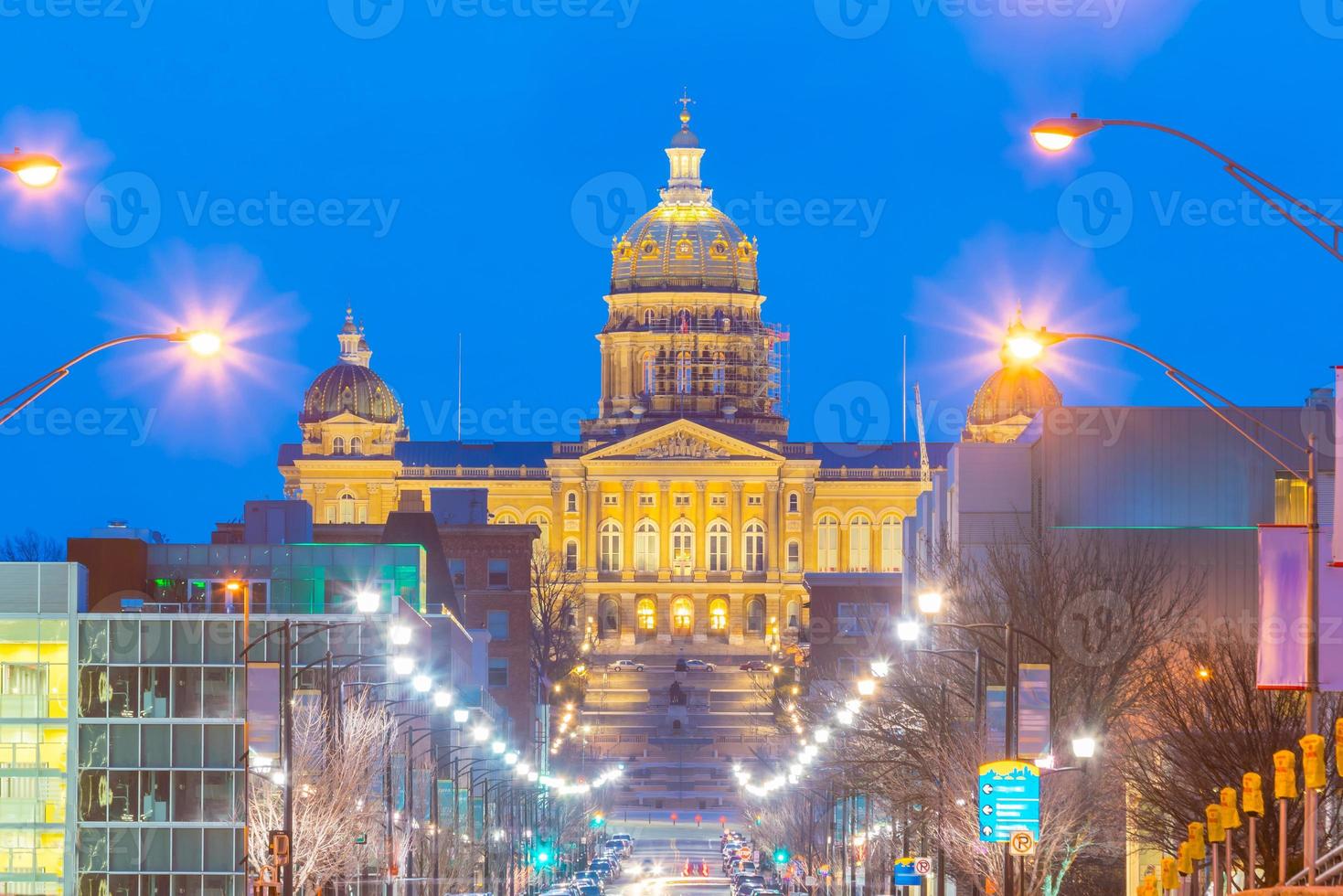 Landeshauptstadt in Des Moines, Iowa foto