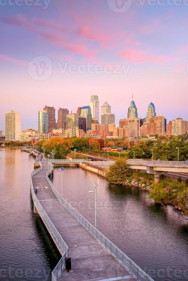 Skyline der Innenstadt von Philadelphia foto