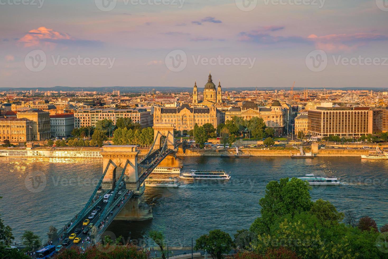 Budapester Skyline in Ungarn foto