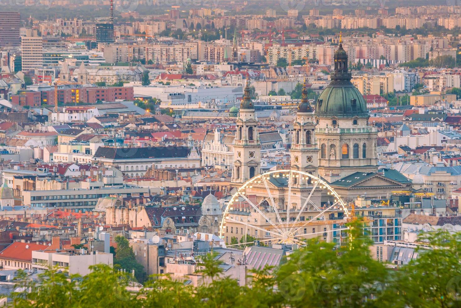 Budapester Skyline in Ungarn foto