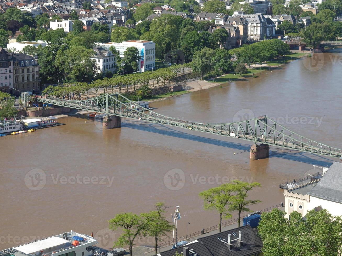 Luftaufnahme von Frankfurt foto