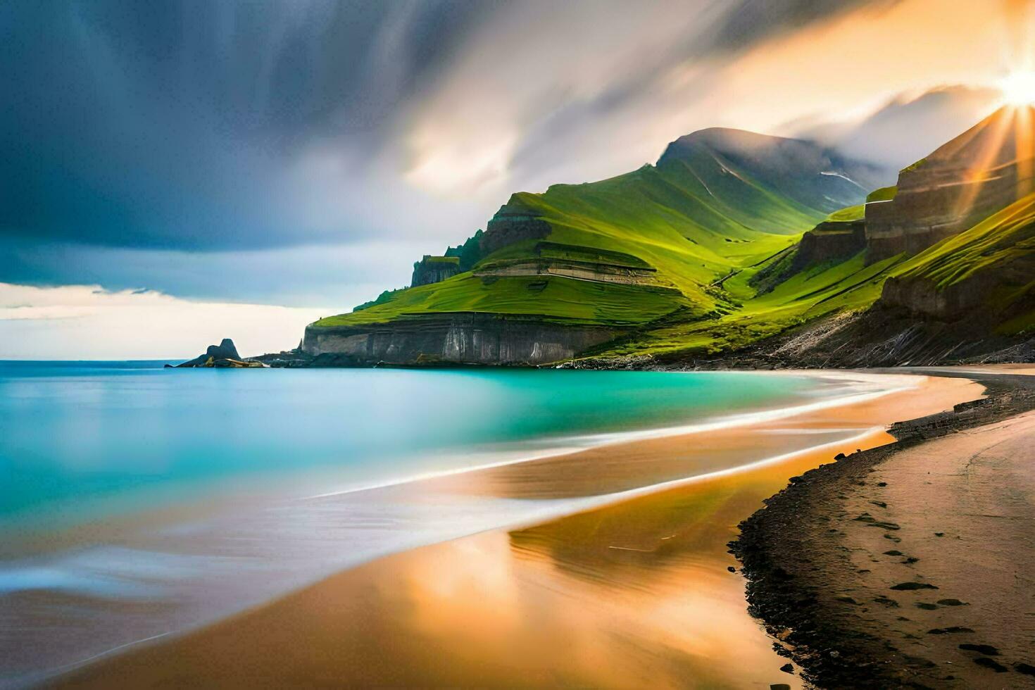 das Färöer Inseln, Island. KI-generiert foto