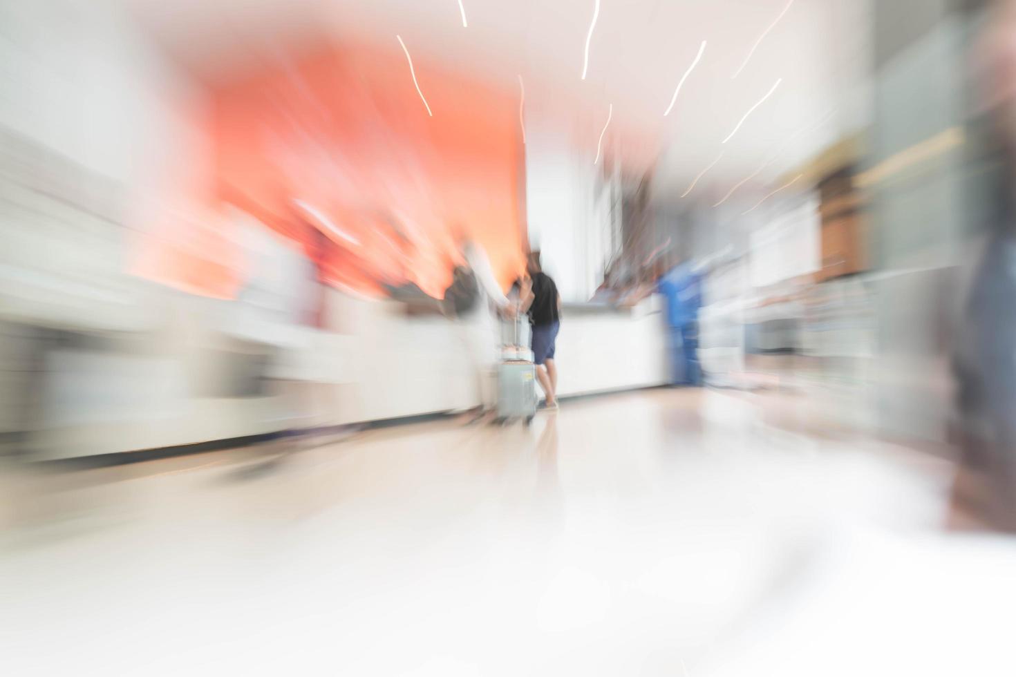 Innenraum der abstrakten Unschärfehotelobby für Hintergrund foto