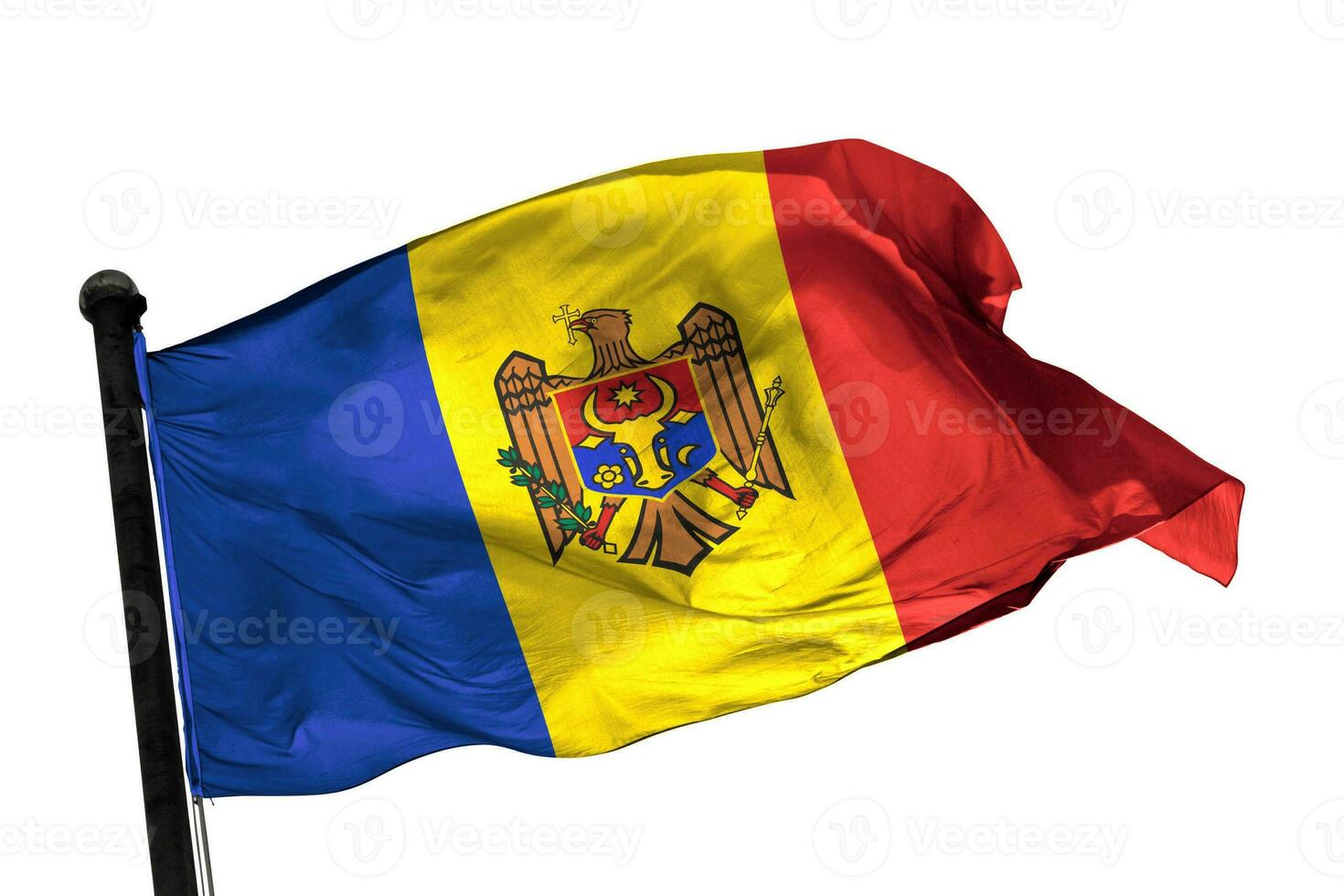 Moldau Flagge auf ein Weiß Hintergrund. - - Bild. foto